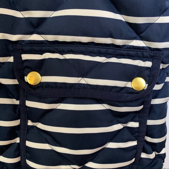 Navy and white striped down vest - Picture 4 of 5